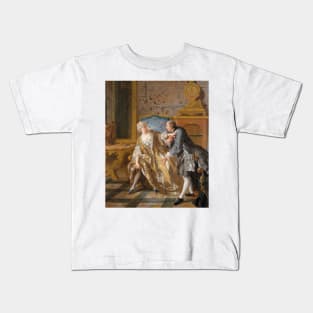 The Garter by Jean-Francois de Troy Kids T-Shirt